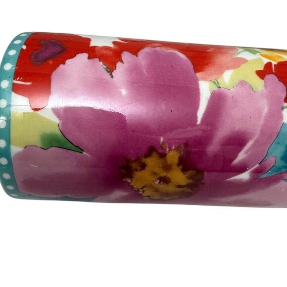 The Pioneer Woman Rolling Pin Floral Ceramic Wood Handles Breezy Blossoms - Picture 4 of 11